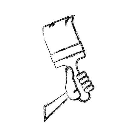 Paint brush construction icon vector illustration graphic designのイラスト素材