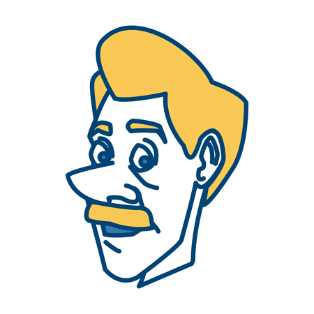 Adult man face cartoon icon vector illustration graphic designのイラスト素材