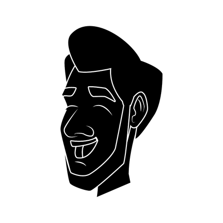 Adult man face cartoon icon vector illustration graphic designのイラスト素材