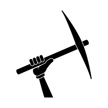 Hand holding pick icon vector illustration graphic designのイラスト素材