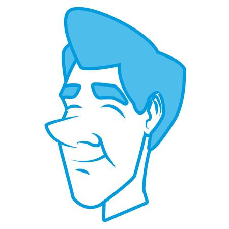 Adult man face cartoon icon vector illustration graphic designのイラスト素材