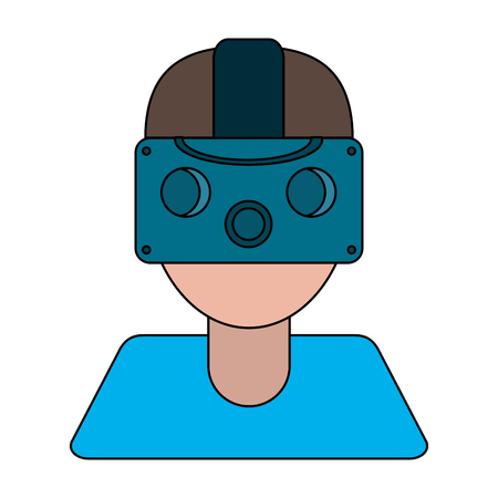 Virtual reality technology icon vector illustration graphic designのイラスト素材