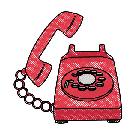 Vintage telephone isolated icon.のイラスト素材