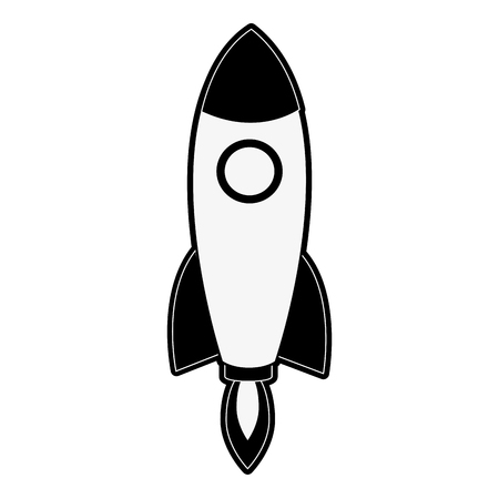 Spaceship rocket symbol icon.のイラスト素材