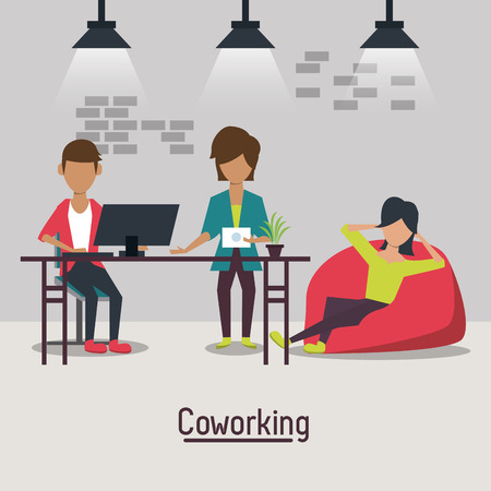 Business coworking office icon vector illustration graphic designのイラスト素材