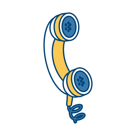 Old telephone isolated icon graphic designのイラスト素材