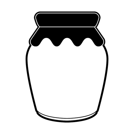 Homemade jam bottle icon vector illustration graphic design.のイラスト素材