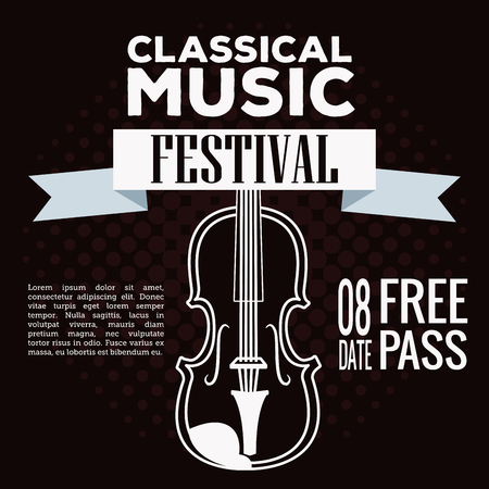 Classical music festival flyer icon vector illustration graphic designのイラスト素材