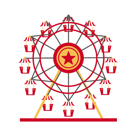 Carnival ferris wheel icon vector illustration graphic designのイラスト素材