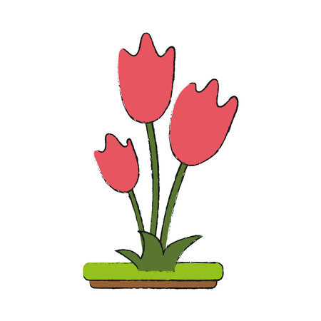 Beautiful flowers symbol icon vector illustration graphic designのイラスト素材