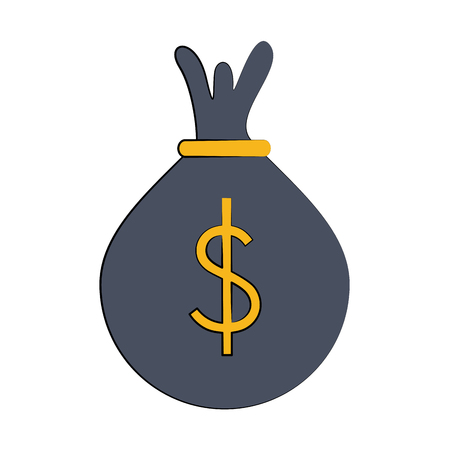 Money bag isolated icon.のイラスト素材