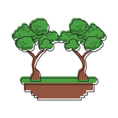 tree game icon icon vector illustration graphic designのイラスト素材