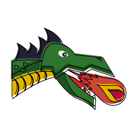 Dragon head game item icon vector illustration graphic designのイラスト素材