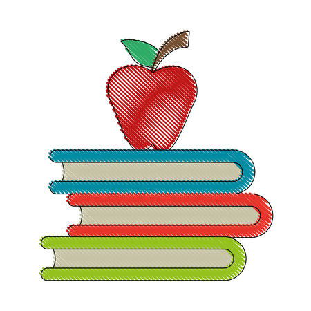 Book and apple icon vector illustration graphic designのイラスト素材