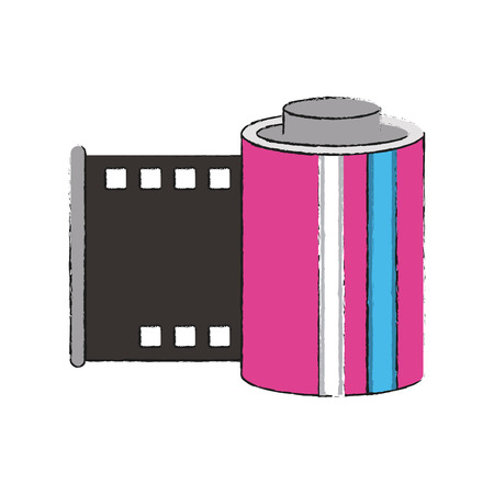 photographic roll isolated icon vector illustration graphic designのイラスト素材