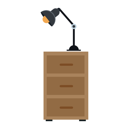 Office cabinet with lightlamp icon vector illustration graphic designのイラスト素材