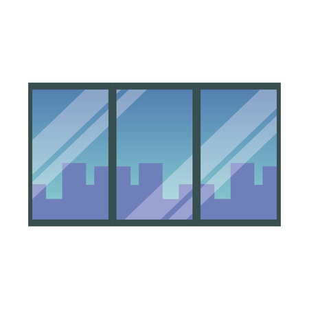Window with cityscape icon vector illustration graphic designのイラスト素材