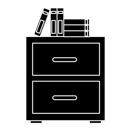 Cabinet with files icon.のイラスト素材