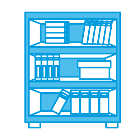 wooden bookcase cabinet icon vector illustration graphic designのイラスト素材