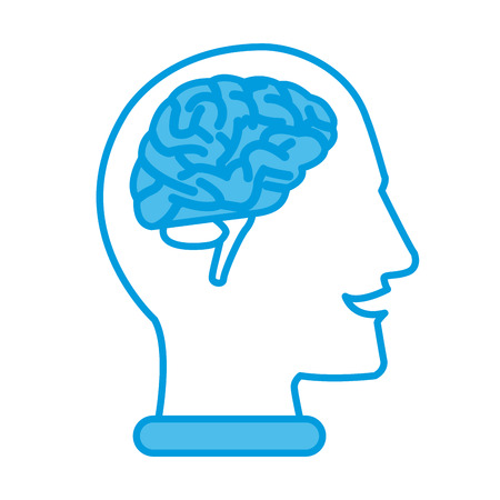 Human head with brain icon vector illustration graphic designのイラスト素材