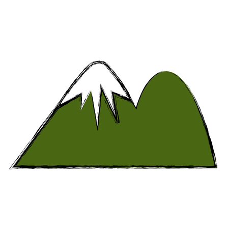 Beautiful mountains landscape icon vector illustration graphic designのイラスト素材