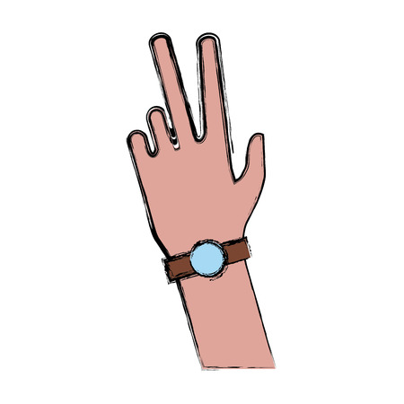 Hand number three sign icon vector illustration graphic designのイラスト素材