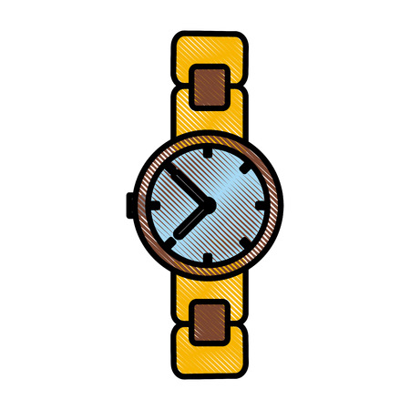 Vintage wristwatch accesorie icon vector illustration graphic designのイラスト素材