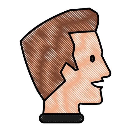 Man head silhouette icon vector illustration graphic designのイラスト素材