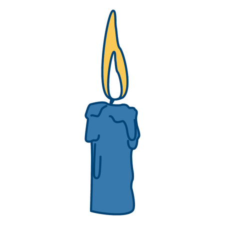 Christmas candle pop art cartoon icon vector illustration graphic designのイラスト素材