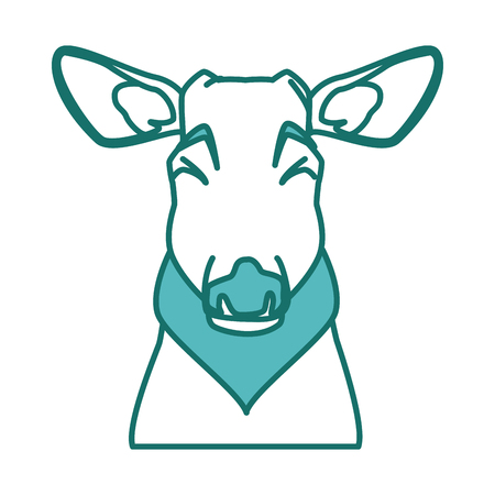 Cute reindeer  icon vector illustration graphic design drawのイラスト素材
