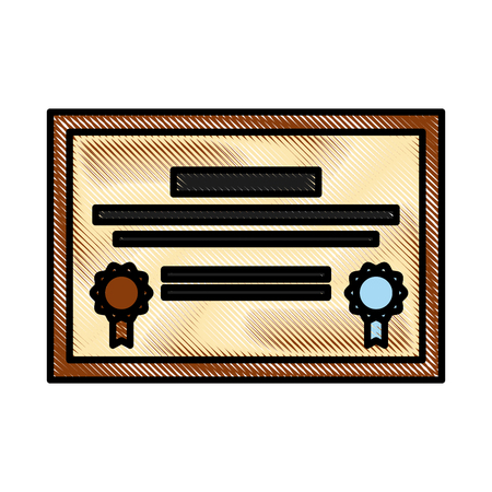 Education diploma certification icon illustration.のイラスト素材
