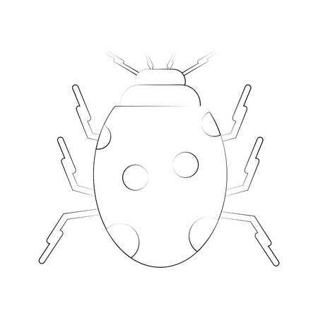 Cute ladybug insect icon vector illustration graphic designのイラスト素材