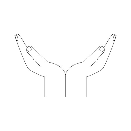 Hands palms open icon.のイラスト素材