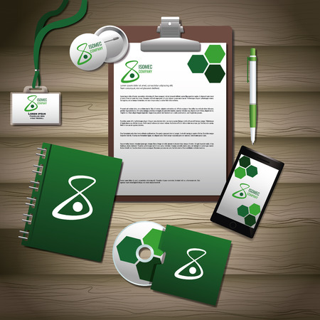 Corporate identity mock up icon vector illustration graphic designのイラスト素材