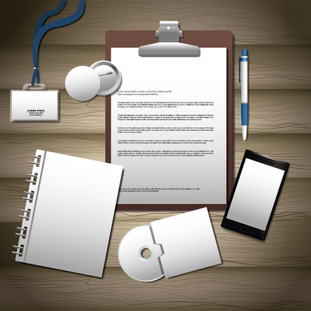 Corporate identity mock up icon vector illustration graphic designのイラスト素材