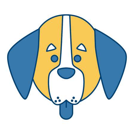 Dog head cartoon icon vector illustration graphic designのイラスト素材