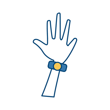 Hand cartoon isolated icon vector illustration graphic designのイラスト素材