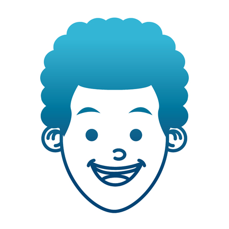 Boy smiling cartoon icon vector illustration graphic designのイラスト素材