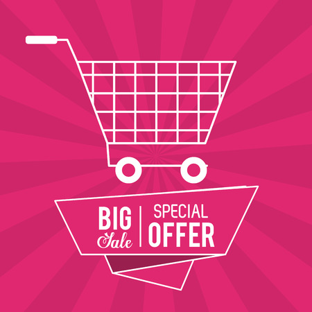 Shopping big sales and discounts icon vector illustration graphic designの写真素材