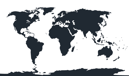 World map silhouette icon vector illustration graphic designのイラスト素材