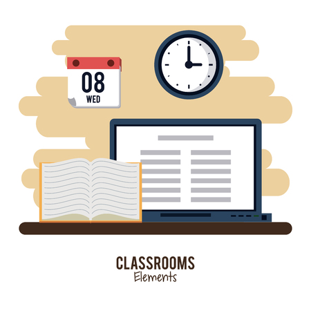 Classroom elements design icon vector illustration graphic designのイラスト素材