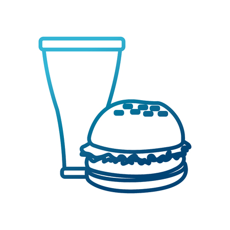 hamburger and soda icon vector illustration graphic designのイラスト素材