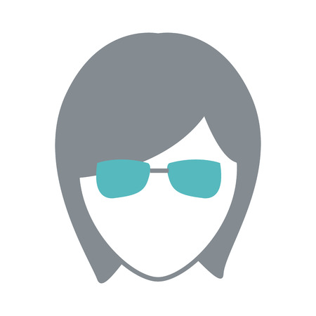 Woman with sunglasses icon vector illustration graphic designのイラスト素材