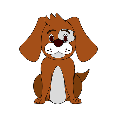 Cute dog cartoon icon vector illustration graphic designのイラスト素材