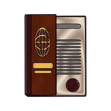 Passport travel document icon vector illustration graphic designのイラスト素材