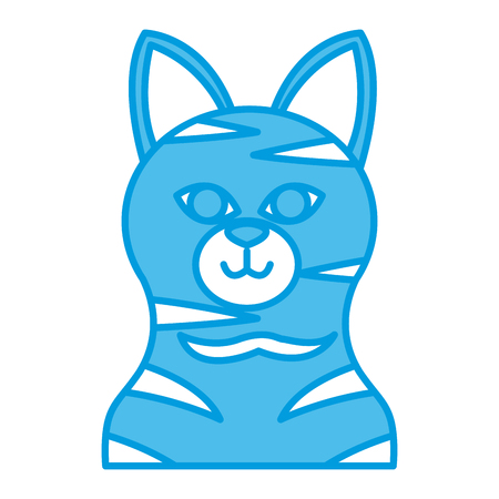 Cat head cartoon icon  illustrationのイラスト素材