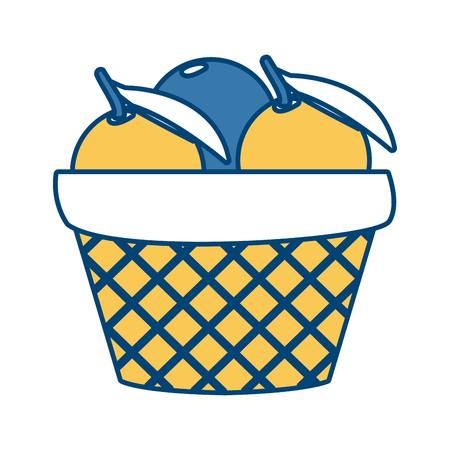 Lemons in basket icon vector illustration graphic designのイラスト素材