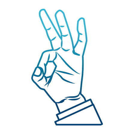 Ok hand symbol pop art icon vector illustration graphic designのイラスト素材