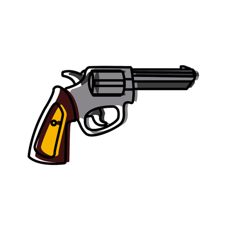 Classic handgun weapon icon vector illustration graphic designのイラスト素材