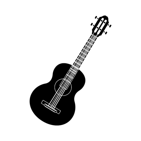 Acoustic guitar music instrument icon vector illustration graphic designのイラスト素材